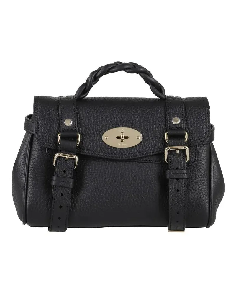 Mulberry Hobo Bags Mini Alexa Heavy Grain schwarz Schwarz