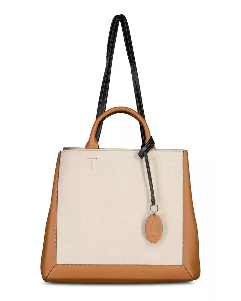 TOD'S Crossbody Bags Shopper aus Leder Beige