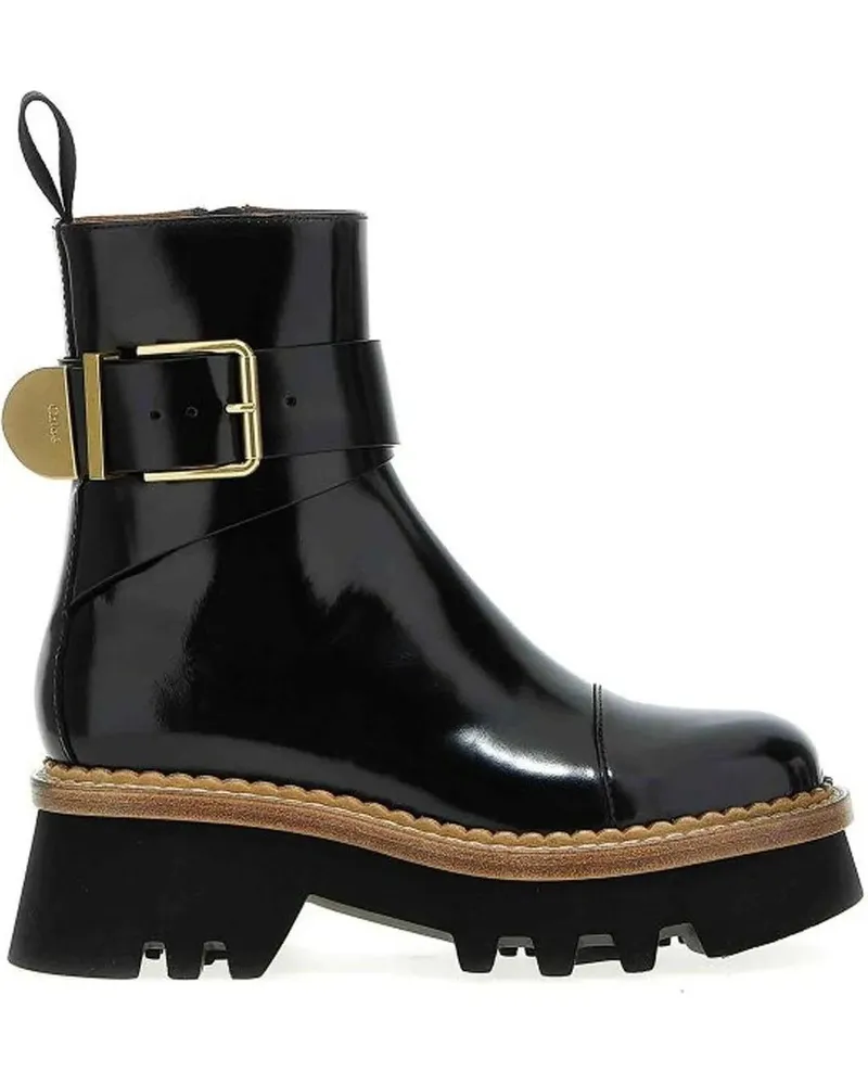 Chloé Stiefel Chloe Owena Leather Boots schwarz Schwarz