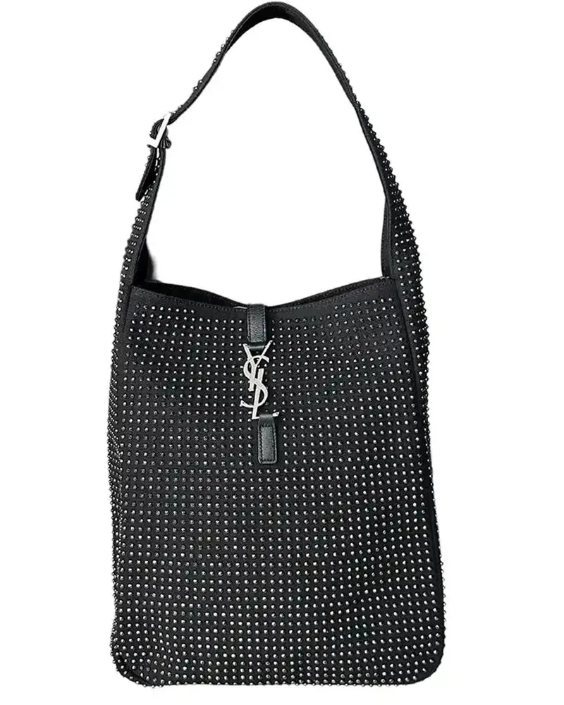 Saint Laurent Crossbody Bags  medium hobo bag LE 5 a 7 black rivet schwarz Schwarz