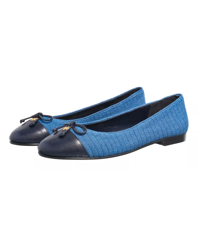 Tory Burch Loafer Cap-Toe Quilted Ballet blau Blau
