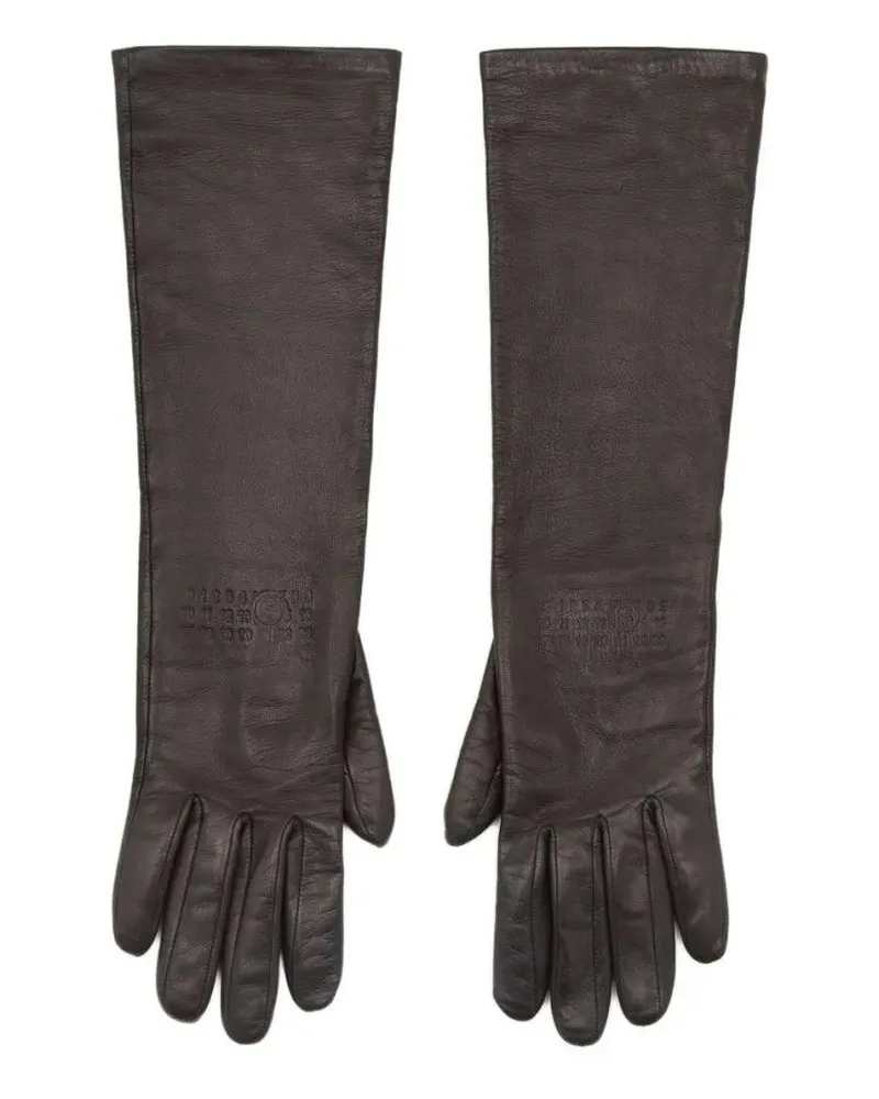 Maison Margiela Handschuhe Gloves In Ovine Leather grau Grau