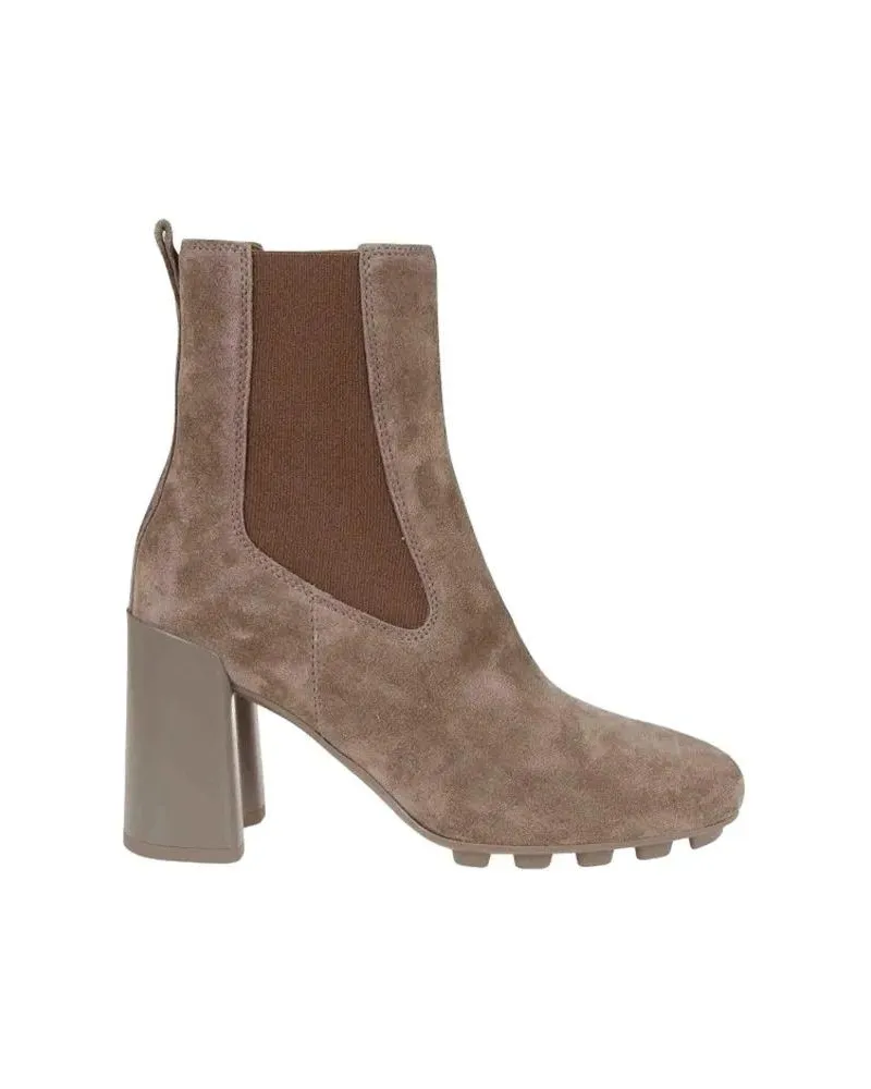 Hogan Stiefel Tapered Brown Suede Ankle Boots braun Braun