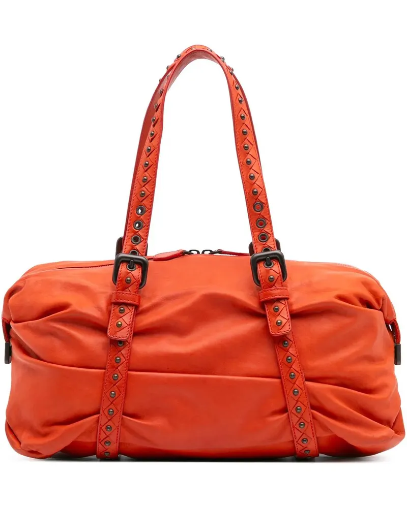 Bottega Veneta Weekender 2012-2024 Soft Leather Duffle Bag orange Orange