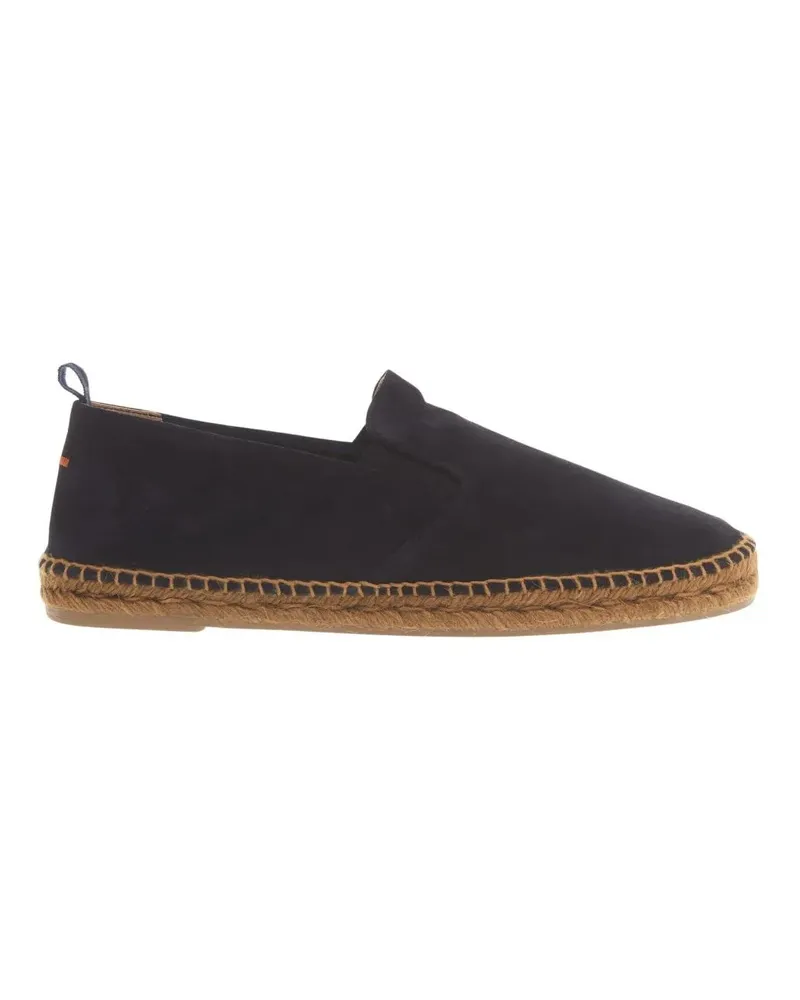 Castañer Loafer Blue Suede Espadrilles With Traditional Rope Sole blau Blau