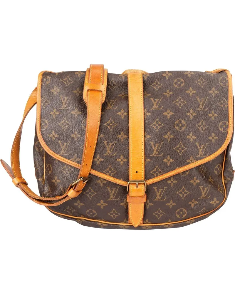 Louis Vuitton Crossbody Bags  Canvas Monogram Saumur 35 Crossbody braun Braun