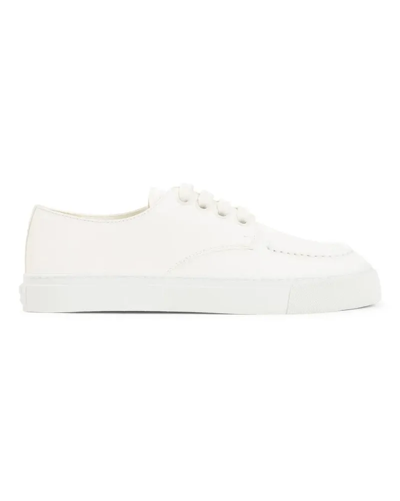 Prada Low-Top Sneaker Low-Top Sneakers In Deer Leather weiß Weiß