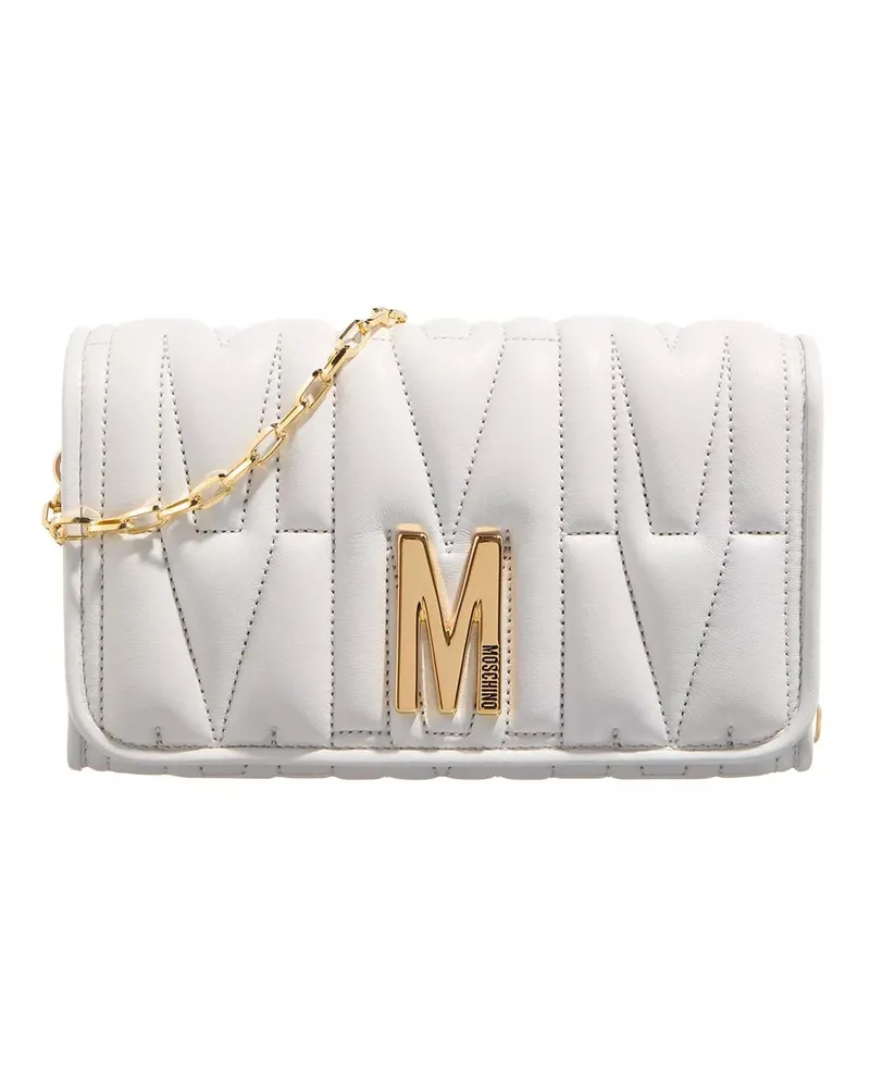 Moschino Portemonnaie "M" Group Quilted weiß Weiß