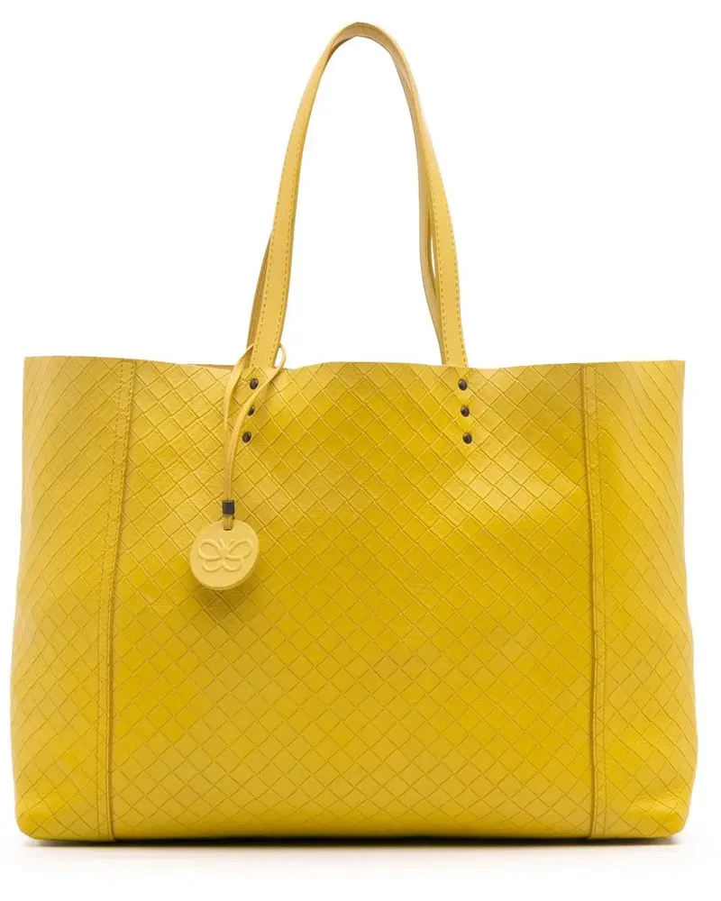 Bottega Veneta Shopper Leather Intrecciomirage Tote gelb Gelb