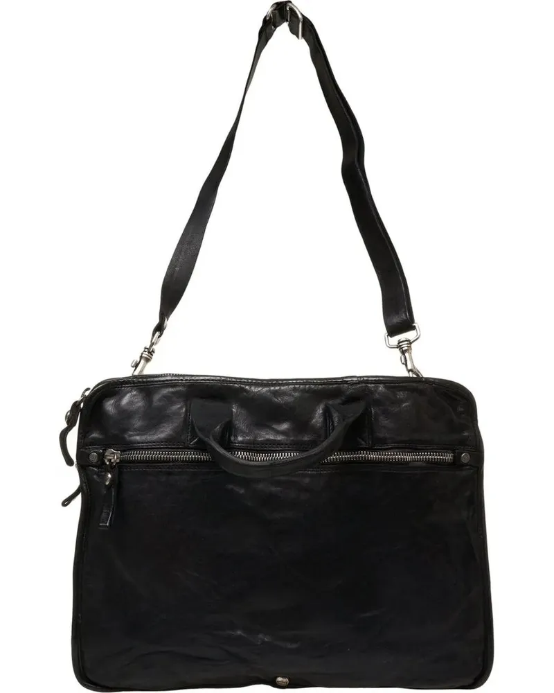 Campomaggi Businesstaschen & Reisegepäck Leather briefcase schwarz Schwarz