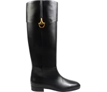 Stiefeletten Stivale in pelle con mezzo Morsetto schwarz