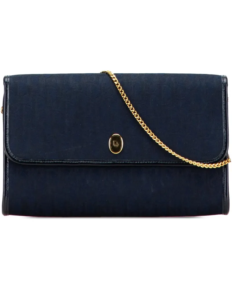 Dior Hobo Bags Oblique Canvas Chain Crossbody blau Blau
