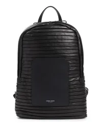 Giorgio Armani Rucksäcke Black Lamb Leather Backpack Schwarz