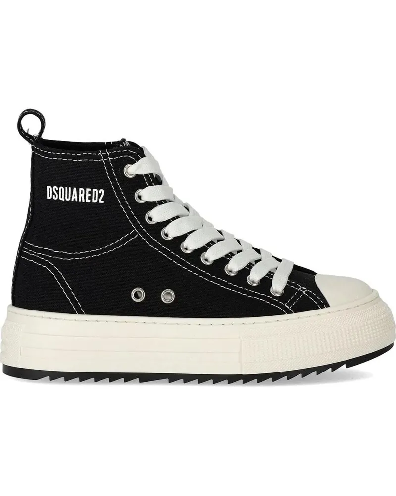 Dsquared2 Low-Top Sneaker Berlin Black Sneaker With Logo Black schwarz Schwarz