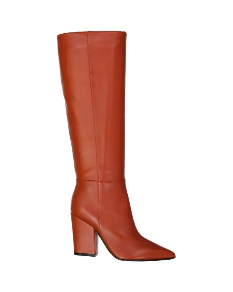 Sergio Rossi Stiefel Leather Heel Boots braun Braun