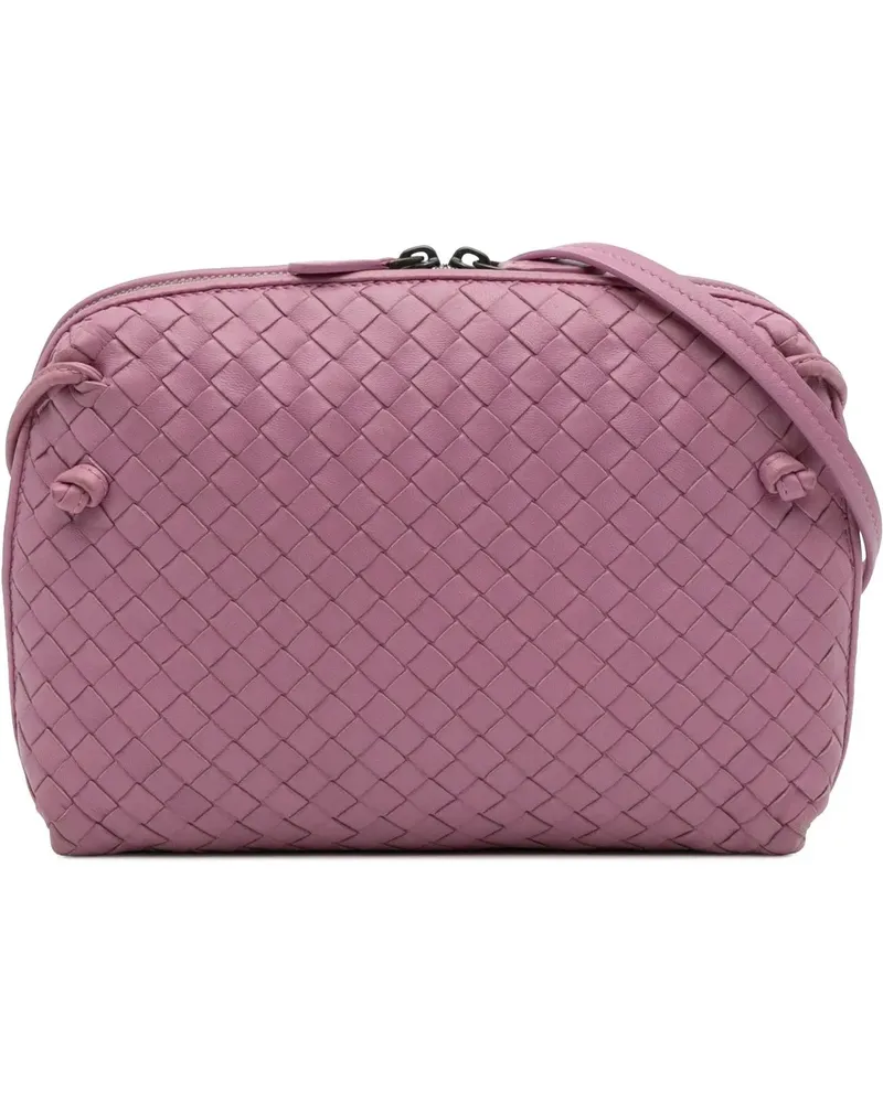 Bottega Veneta Hobo Bags Nappa Intrecciato Nodini Crossbody rosa Gold