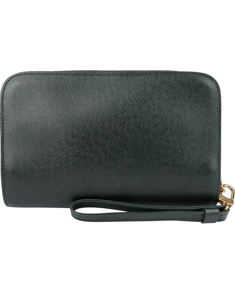 Louis Vuitton Crossbody Bags  Green Taiga Leatner Baikal Clutch grün Grün