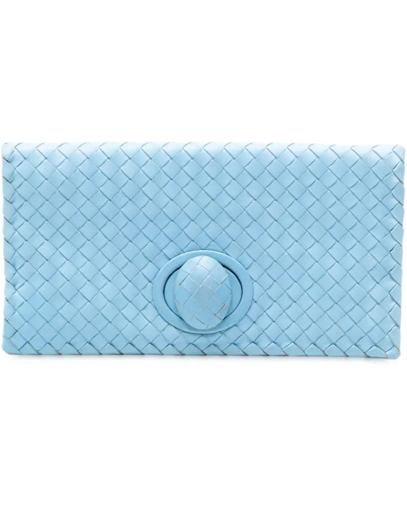 Bottega Veneta Clutches Nappa Intrecciato Turn Lock Clutch blau Blau