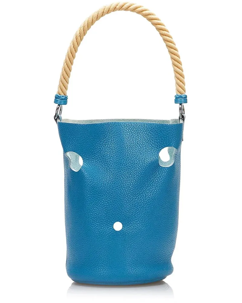 Hermès Hobo Bags 2005 Clemence Mangeoire Bucket PM blau Blau