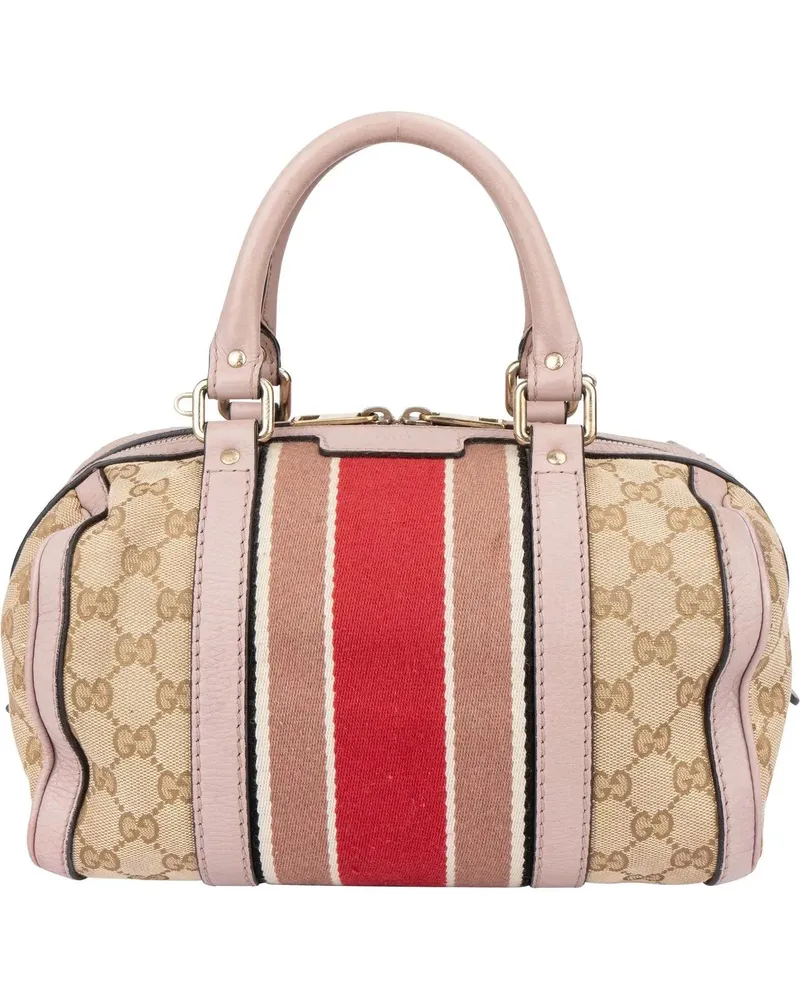 Gucci Crossbody Bags  GG Monogram Sherry Line Boston Handbag braun Braun