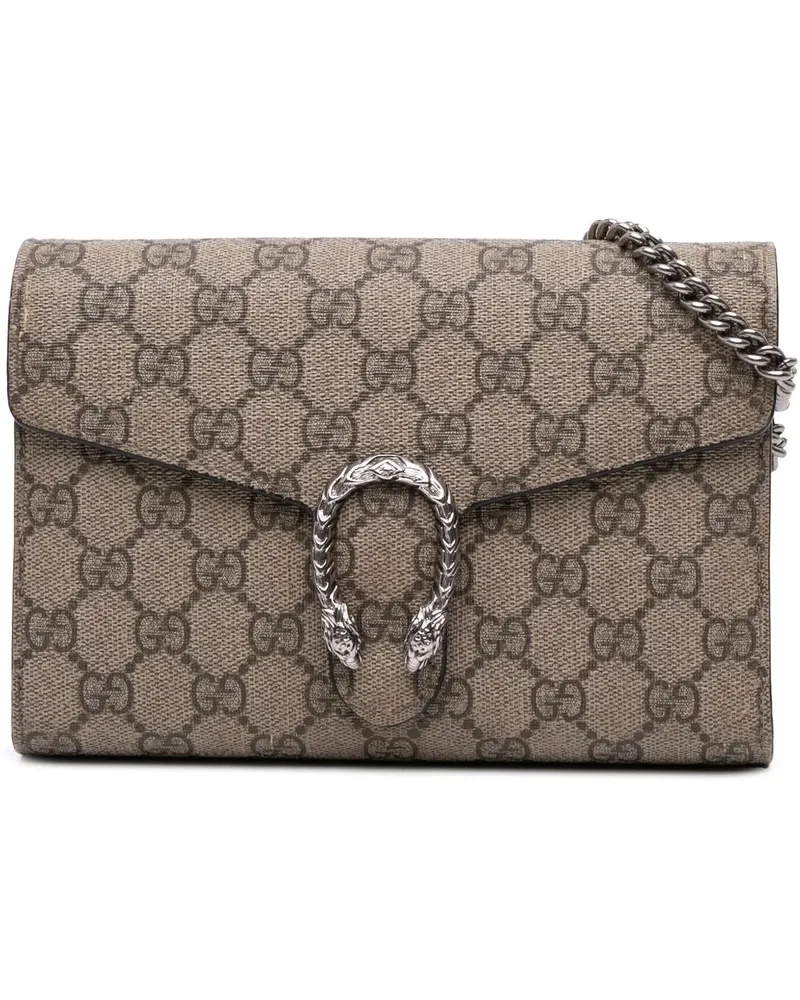 Gucci Hobo Bags GG Supreme Dionysus Chain Wallet braun Braun