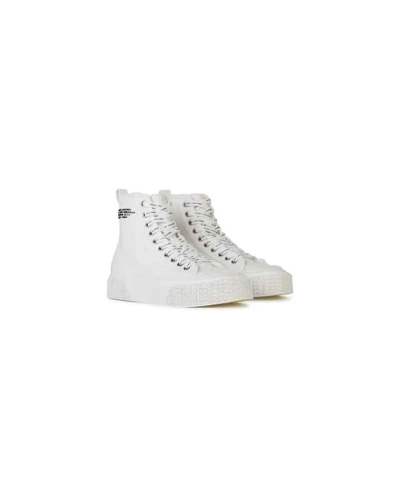 Marc Jacobs Sneakers 'The High Top' White Tela Sneakers Weiß