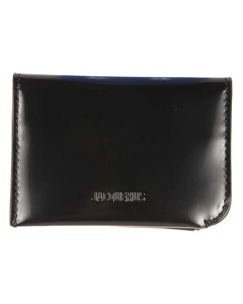 Jacquemus Portemonnaies Bifold Card Holder With Logo schwarz Schwarz