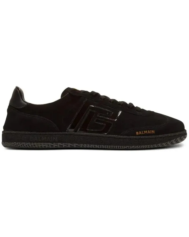 Balmain Low-Top Sneaker Swan Suede Sneakers schwarz Schwarz