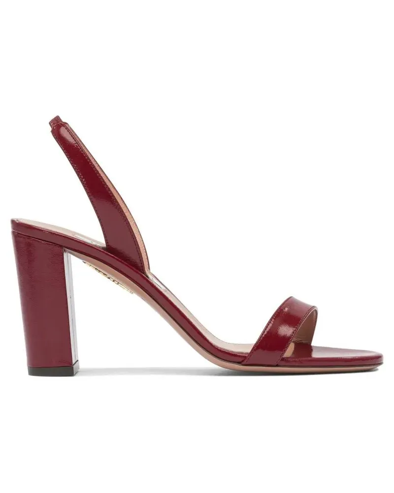 Aquazzura Sandalen Red Block Sandals With Wide Strap rot Rot