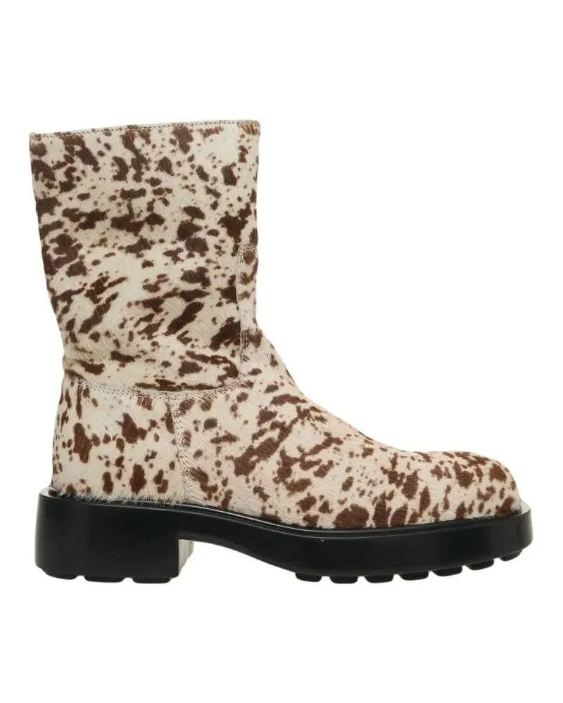 Copenhagen Stiefel  Ankle Boots With Animal Print beige Beige