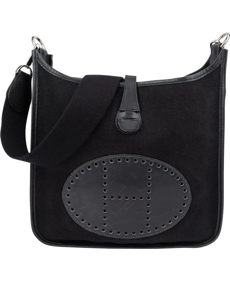 Hermès Crossbody Bags Hermes Classic Black Cotton Evelyne PM Crossbody B schwarz Schwarz