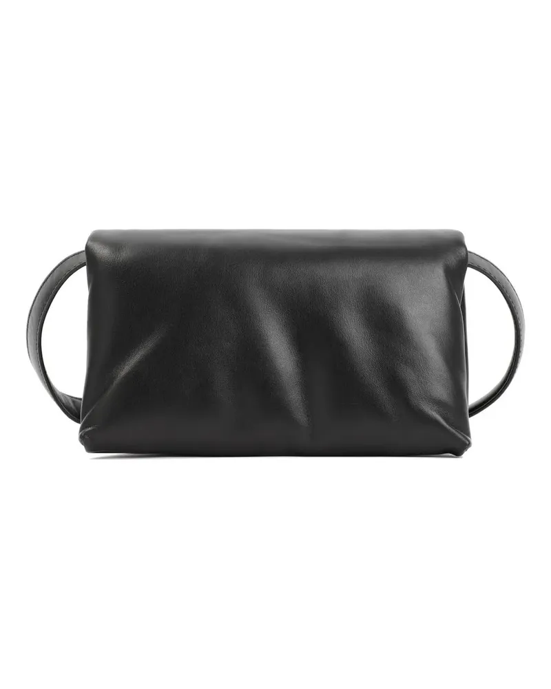 Marni Crossbody Bags Black Leather Prisma Small Bag Schwarz