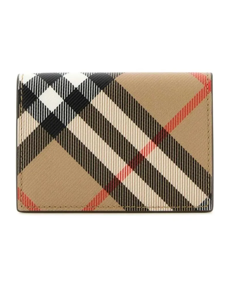 Burberry Portemonnaies Compact Minimalist Wallet In Classic Beige Tone braun Braun