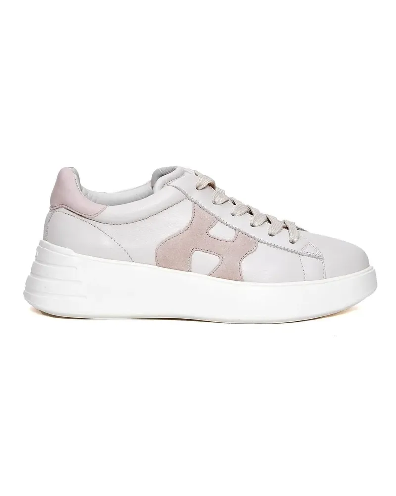 Hogan Low-Top Sneaker Rebel Leather White H Pink Sneakers weiß Weiß