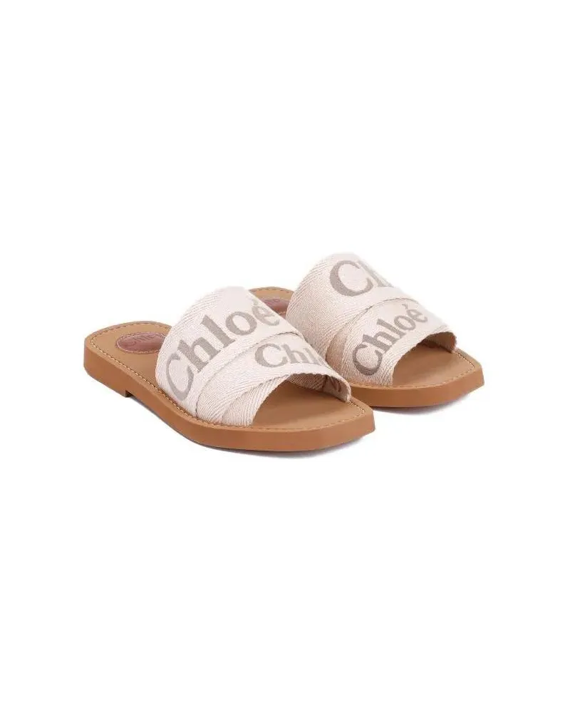 Chloé Sandalen Blushy Beige Woody Flat Mules beige Beige