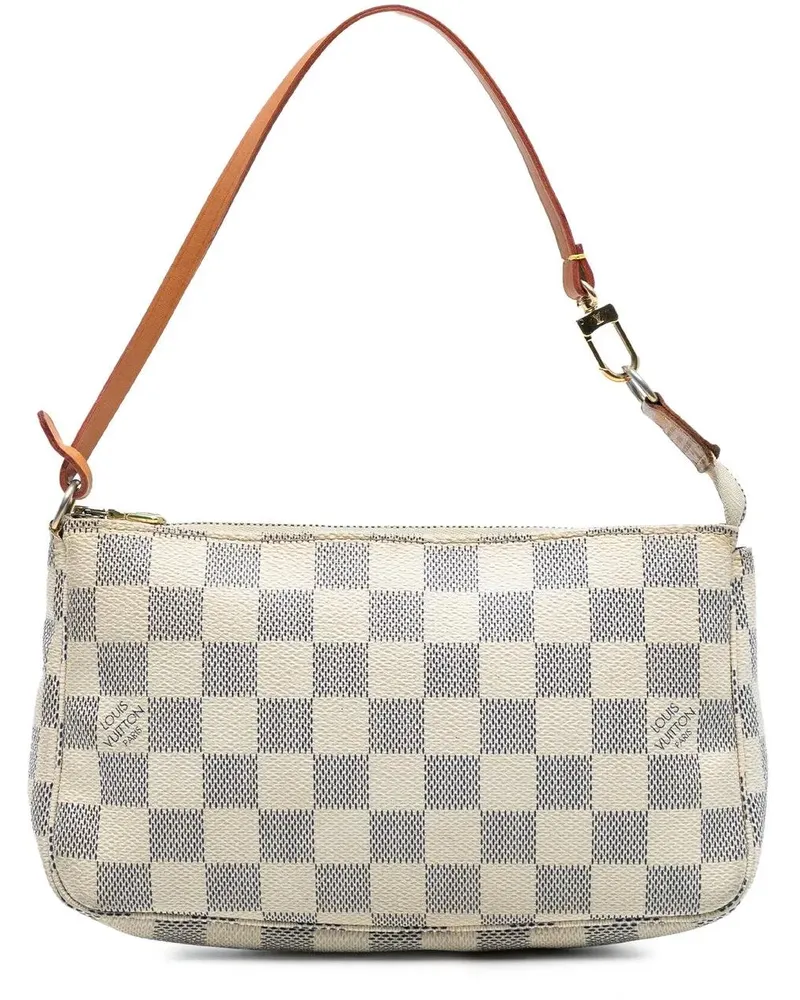Louis Vuitton Hobo Bags Damier Azur Pochette Accessoires weiß Weiß