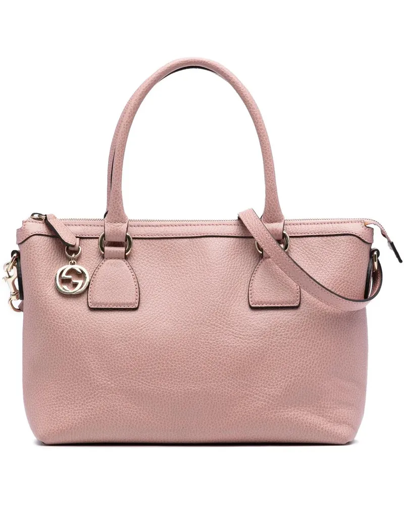 Gucci Hobo Bags Dollar Calfskin GG Charm Satchel rosa Gold