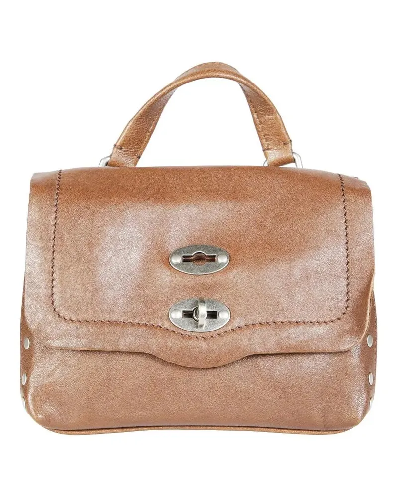 Zanellato Hobo Bags Postina Pelle Vintage Cuoio Baby beige Beige