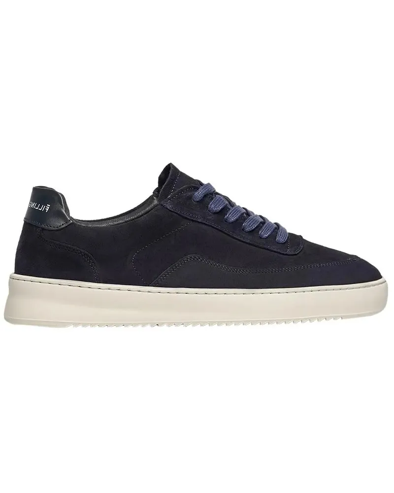 Filling Pieces Low-Top Sneaker Mondo Organic Suede Navy blau Blau