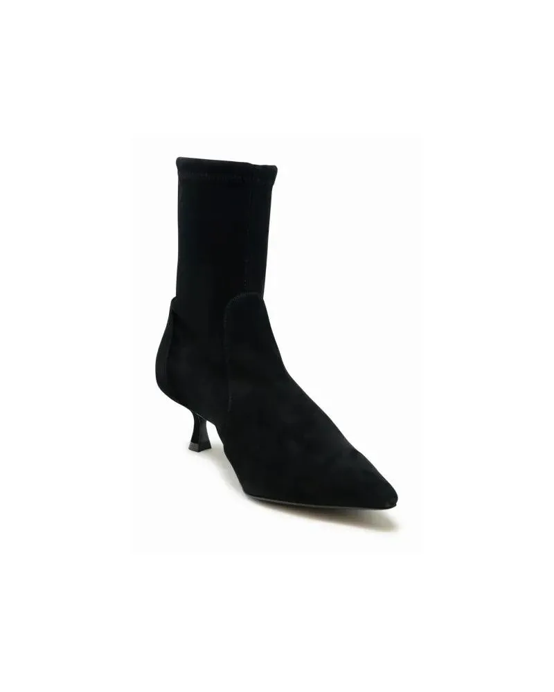 Stuart Weitzman Stiefel Black Suede Naomi 50 Bootie schwarz Schwarz