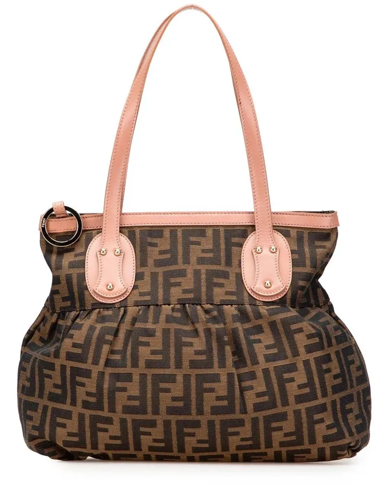 Fendi Shopper Small Zucca Canvas Chef Tote braun Braun