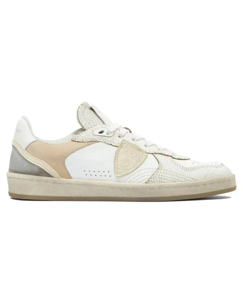 Philippe Model Low-Top Sneaker Beige Leather And Rubber Slip-On Sneakers bunt Bunt