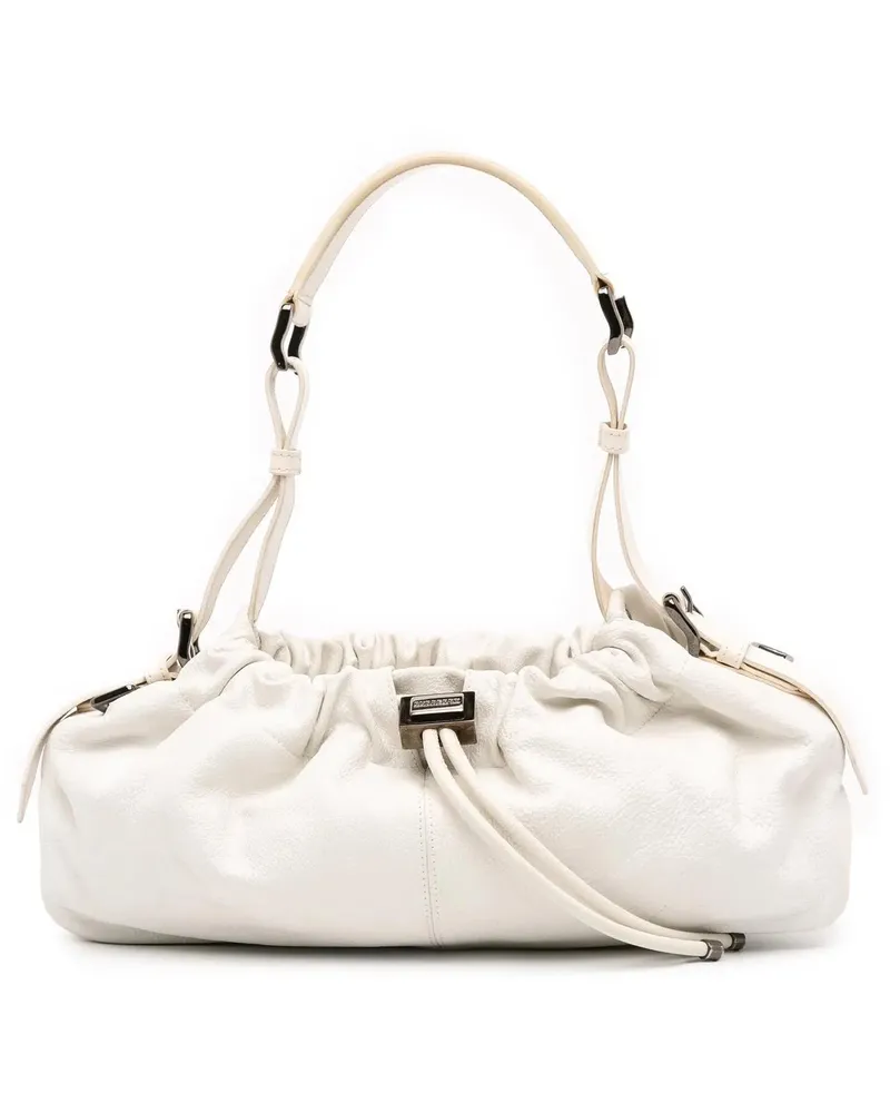 Burberry Hobo Bags Leather Drawstring Shoulder Bag weiß Weiß