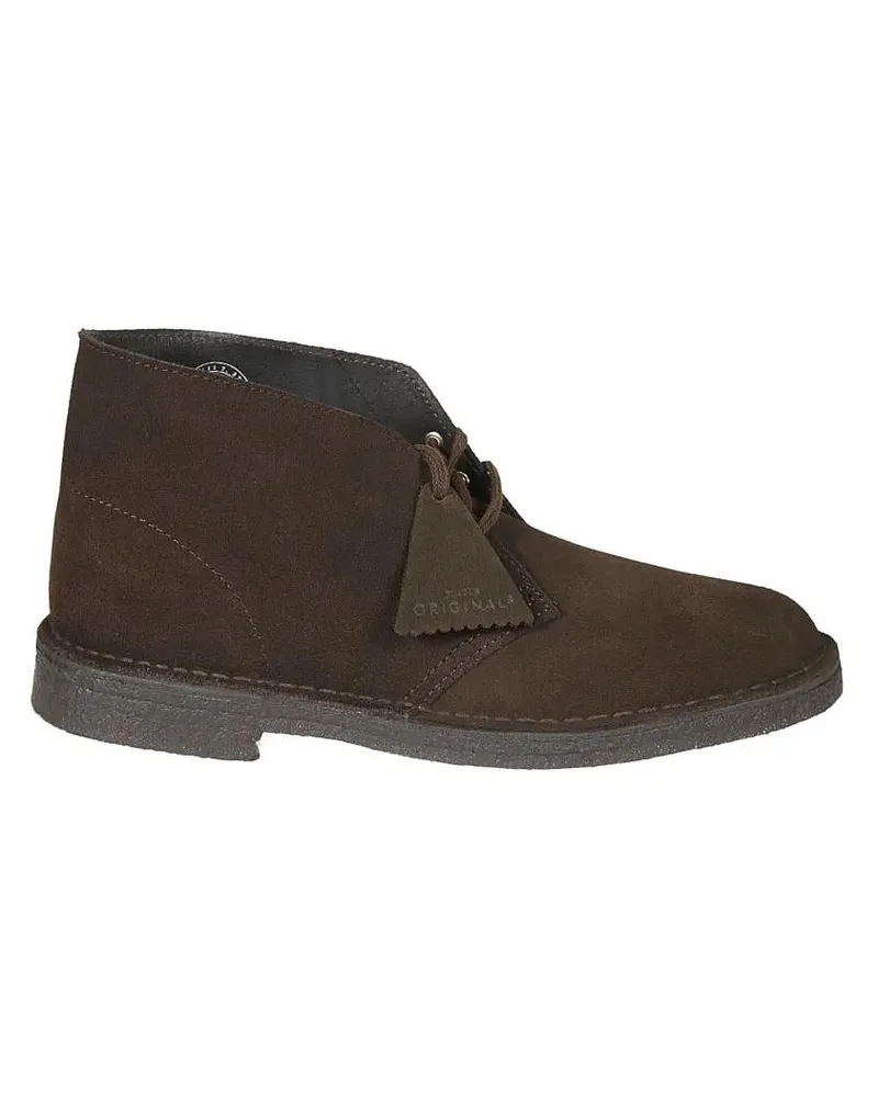Clarks Stiefel Minimalist Suede Leather Boot With Lace-Up Closure schwarz Schwarz