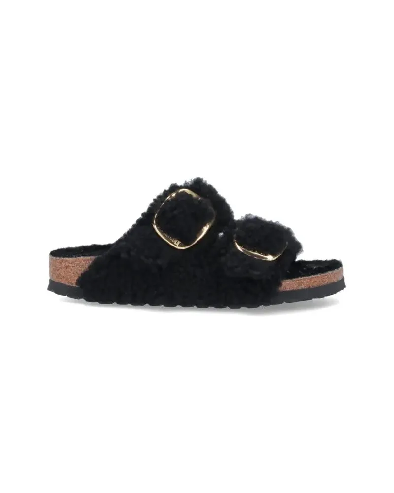 Birkenstock Sandalen "Arizona Big Buckle Shearling" Sandals schwarz Schwarz