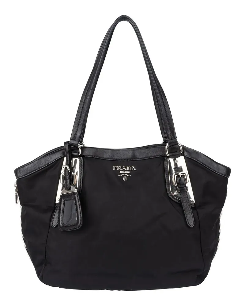 Prada Crossbody Bags  Black Tessuto Zipper Handbag schwarz Schwarz