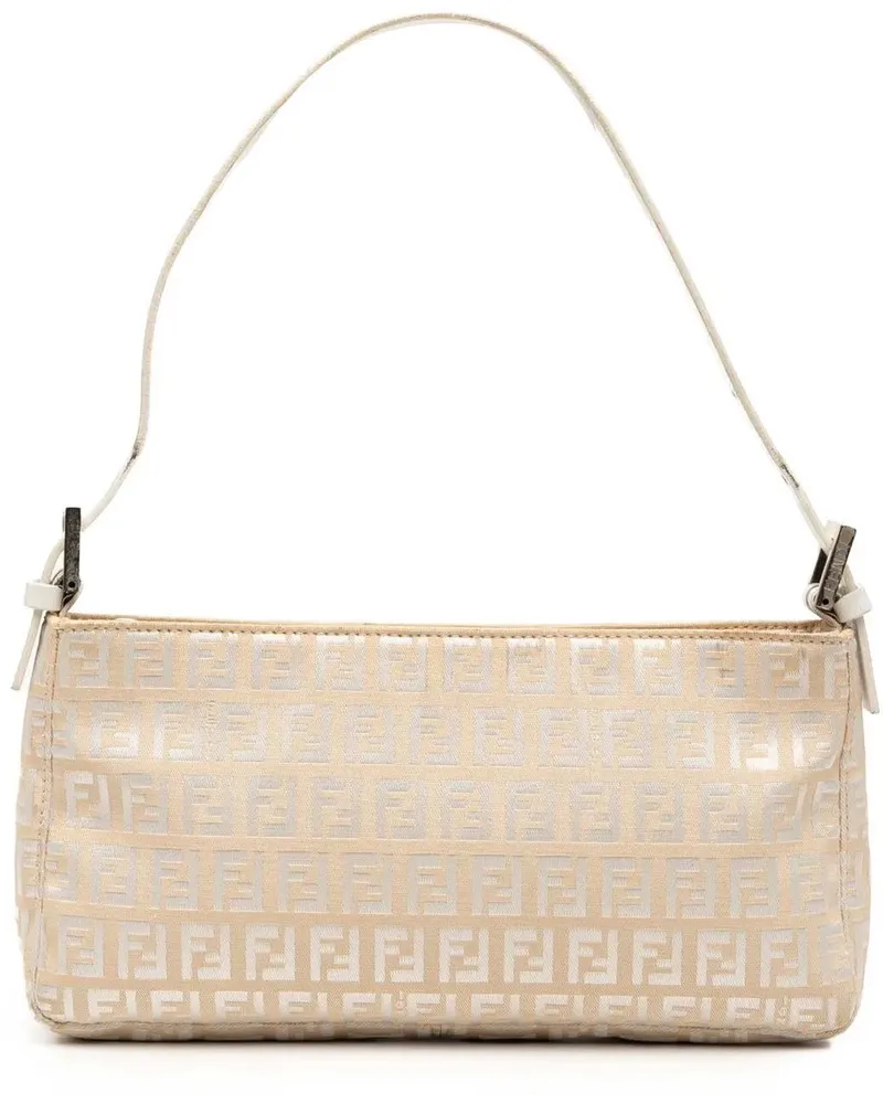 Fendi Hobo Bags Zucchino Canvas Pochette braun Braun