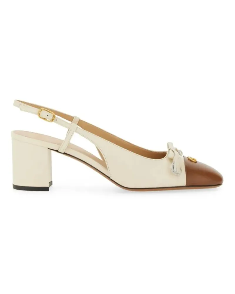 Valentino Garavani Hohe Schuhe "Valet Du Roi" Slingback Décolleté In Kidskin beige Beige