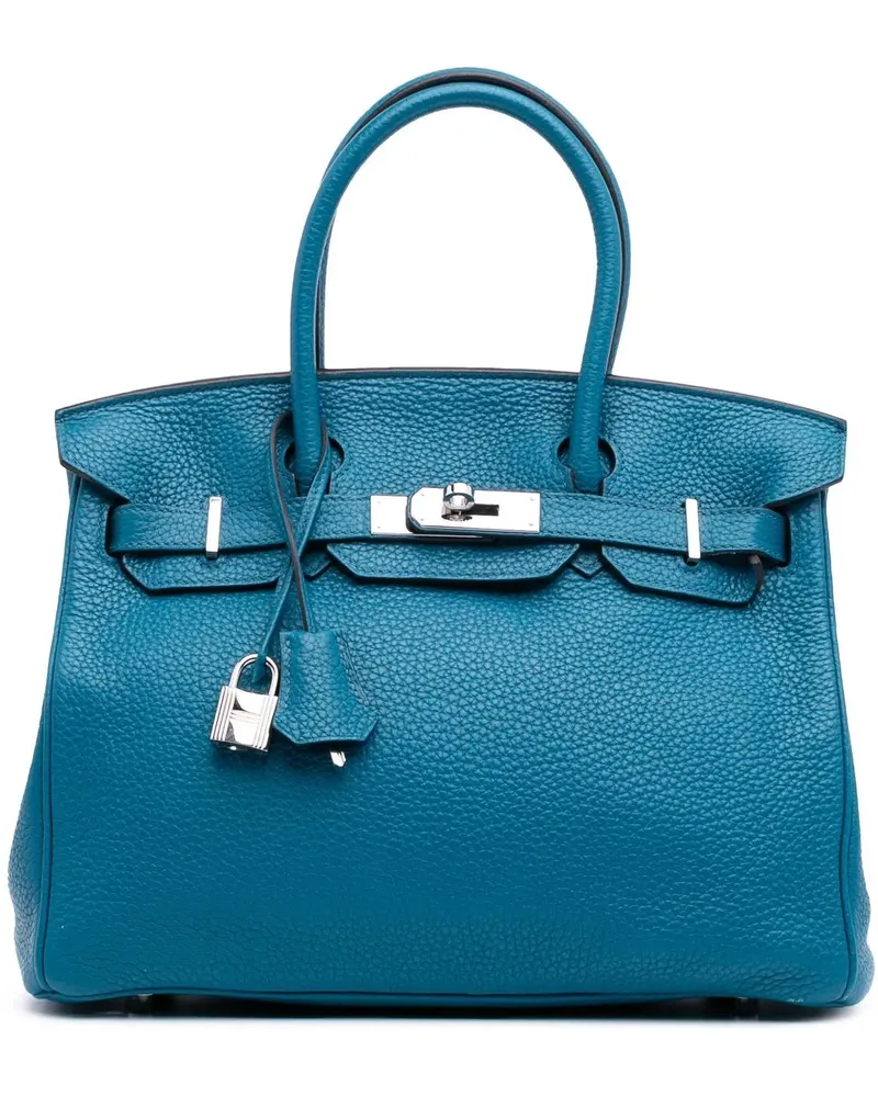 Hermès Crossbody Bags Togo Birkin Retourne 30 blau Blau