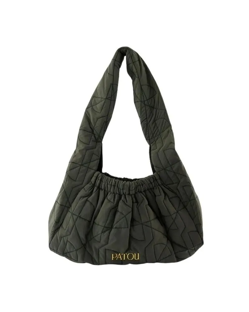 Patou Hobo Bags Le Biscuit Shoulder Bag - Synthetic - Green grün Grün